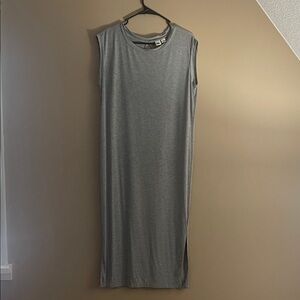 Sleeveless Gray Maxi Dress